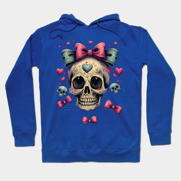 Skull with Bows Hoodie by Absinthe Society 